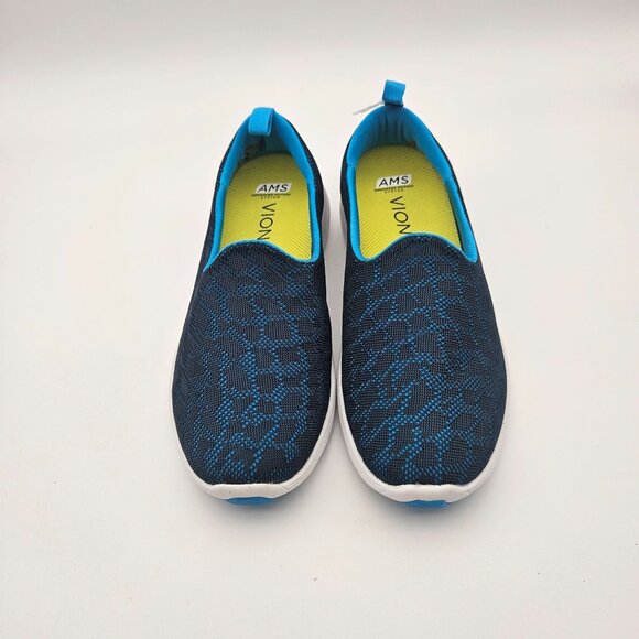 Vionic AMS Hydra Blue Walking Comfort Sneakers Slip On  Womens Sz 7.5 Wide NEW - Picture 2 of 8